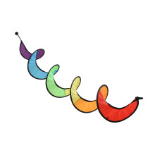Buntes Windspiel Regenbogenspirale Hängedekoration faltbares Gartendekorationsstück