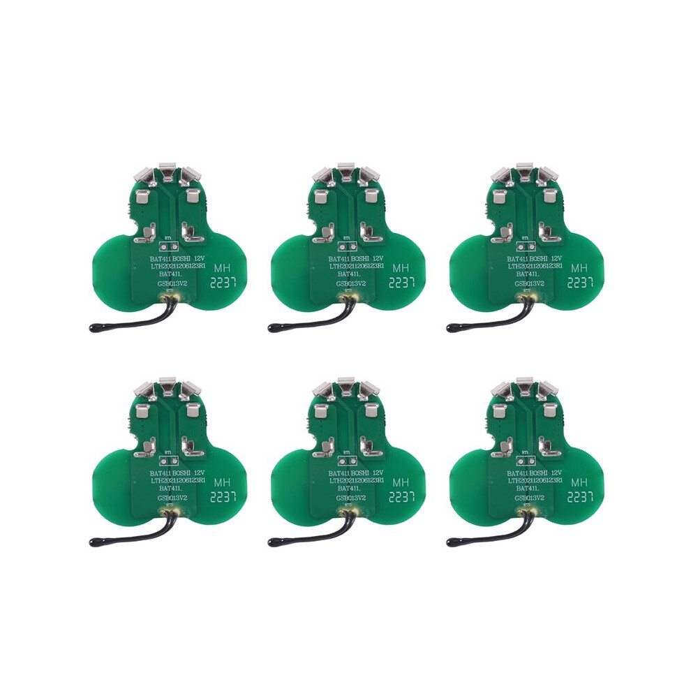6X Bat411 Battery Pcb Board Circuit Board For 10.8V 12V Battery Bat412a 2607336013 2607336014 Cordless Power Tools 4712976374912