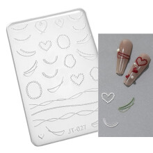 Nail Art Mold UV Epoxy Resin Glue Silicone Mould-JT027