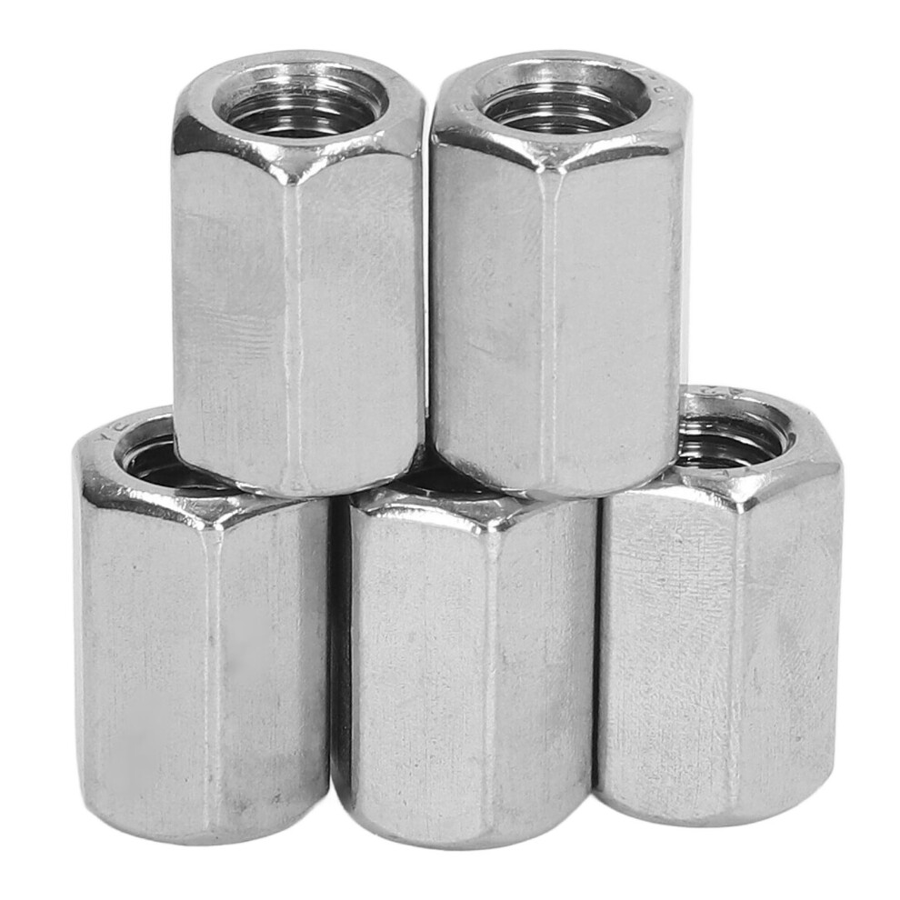 5Pcs M12 X 1.75 Stainless Steel Hex Nut 30Mm Long, Rustproof 9351371402407