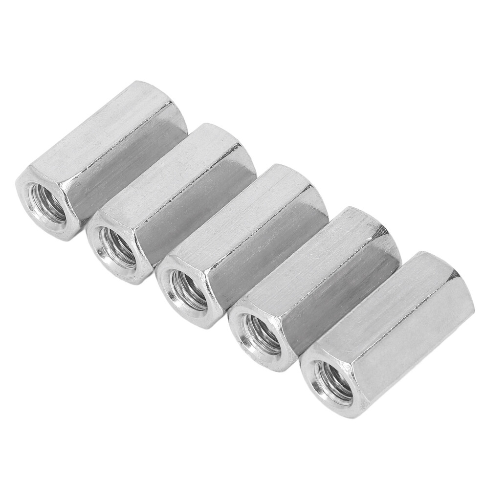 5Pcs M12x1.75-19-L40mm Stainless Steel Coupling Nuts For Bolts & Rods 4641371402329