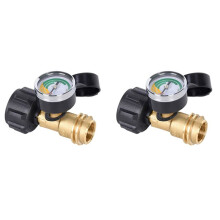2 Pack Propane Tank Gauge with POL Connection 5-100 LB Pressure Valve Propane Tank Pressure Test Instrument Tools
