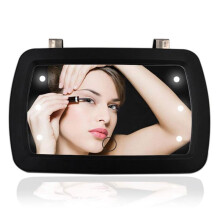 2X Sun Visor Mirror with LED Lights Makeup Sun-Shading Cosmetic Mirror Clip Make Mirror with Press Screen for Women