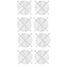 8X Protezione per Le  PC  Ventilatore Griglia Protettore 120 Millimetri 12 Centimetri in Metallo Tono Argento