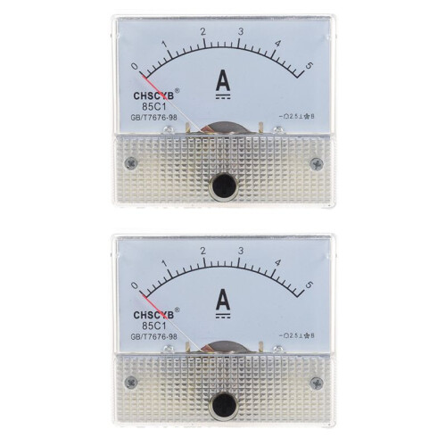 2X 85C1-A Analoges Stromzaehler Messgeraet  5A AMP Amperemeter