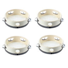 4 Pcs 6 inch Musical Tambourine Tamborine Drum Round Percussion Gift for KTV Party