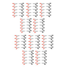 100 Pcs 50mm Plastic Handle Test Probe Metal Alligator Clips