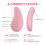 2-in-1 Warming Lactation Massager Pink, 10 Vibration Modes, Waterproof 10