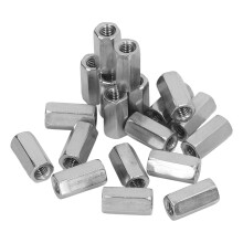 M6 Stainless Steel Hex Coupling Nut Kit Rustproof Connector Nuts 20 Pack Silver
