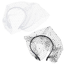 Bandeau en cristal avec cage Ă oiseaux, voile en strass,