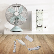 Ventilatore USB regolabile Comando remoto Cavo di alimentazione Controllo wireless 2 in 1 Design 5 livelli regolabili Alimentatore solo per ventola U