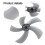 Acessórios para ventoinhas Folhas de ventilador Lâmina de 18 polegadas 1pc Cinco folhas Substituição plástica com cobertura de porca Marca útil 3