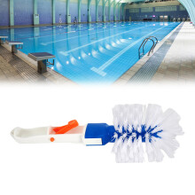 Pulizia dei gradini della piscina, spazzola d'angolo, spazzole rotonde, materiale plastico, piscina bianca e blu, facile da installare sopra R9Z3