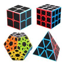 4pcs Kids & Adult Speed Puzzle Set ABS Plastic Carbon Fiber Stickers, Sizes Up to 95mm