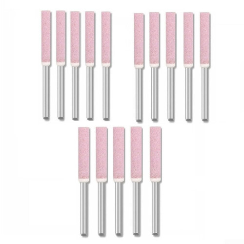 Cylindrical Stone File Set 15Piece for Chainsaw Chain Maintenance and Sharpening