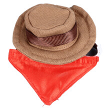 Conjunto de acessórios para fantasia de animais de estimação: chapéu de cowboy, bandana, chapéu estiloso retrô para festa de Halloween e