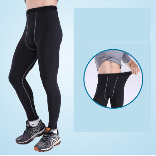 Men's Compression Pants XXL Grey Fast Drying Athletic Leggings