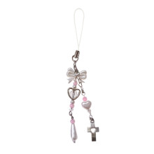 Zoete strik telefoonketting ornament hart kralen-nummer 3