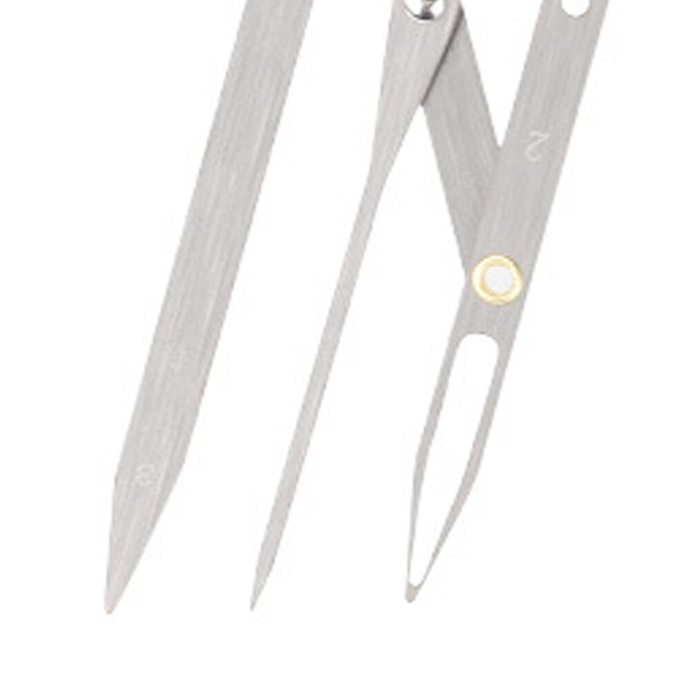 Stainless Steel Eyebrow Ruler 16x4cm, 3-Point Positioning, Foldable