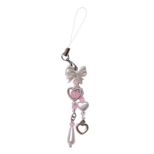 Lanière de téléphone portable avec nœud papillon accrocheur,-N4