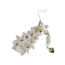 Kralen telefoon Lanyard vlinder lint telefoon ketting DIY-Zilver