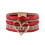 Handmade Multi Layer Love Heart Bracelet Stackable Bohomian-Red 1