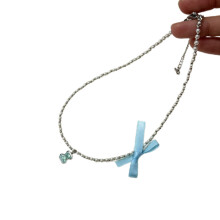 Mooie beer hanger kralen nekketting accessoire Stijlvolle-Blauw