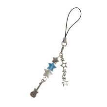 Coole muziekliefhebber Gitaar Ster Kralen Sleutelhanger Tas-2