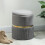Homcom HOMCOM Round Pouffe Storage Footstool with Cushioned Top Hidden Space Grey 1