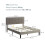 Homcom HOMCOM Double Bed Frame with 5-Level Adjustable Headboard Wooden Slats 3