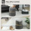 Homcom HOMCOM Round Pouffe Storage Footstool with Cushioned Top Hidden Space Grey 6