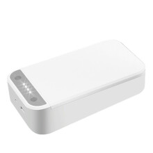 Caja esterilizadora UV multifuncional para joyas, gafas, llaves, relojes y teléfonos móviles con alimentación USB y entrada de aromaterapia,