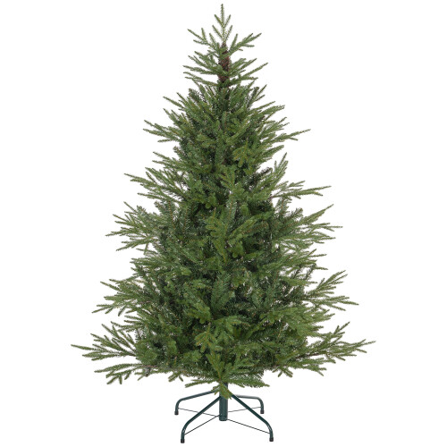 Homcom HOMCOM 5 Foot Artificial Christmas Tree with Realistic Hinged Branches, Green 1