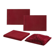 Pure Color Bedding Set Queen/King Size Gray White Burgundy 4Piece Flat Sheet Fitted Sheet Pillowcase