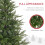 Homcom HOMCOM 5 Foot Artificial Christmas Tree with Realistic Hinged Branches, Green 5