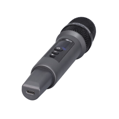Drahtloses Mikrofon-Set mit DSP-Anti-Heul-Technologie Black 1