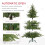 Homcom HOMCOM 5 Foot Artificial Christmas Tree with Realistic Hinged Branches, Green 6