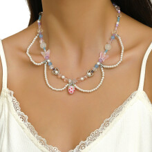 Collier ras du cou élégant en perles pour femmes,-collier