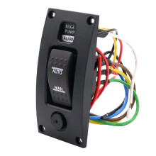 12-24V Bilgenpumpen-Schalter Wasserdichter Alarm-Schiffs-Deckreinigungs-Bedienfeld für Boots-Bilgepumpen Ein/Aus/Ein-Schalter