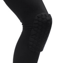 2PCS Unisex Honeycomb Compression Knee Brace for 175–185CM Black, L