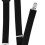 Black Elastic Bowtie Suspender Set for Office, Adjustable Clip-On 10