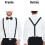 Black Elastic Bowtie Suspender Set for Office, Adjustable Clip-On 7