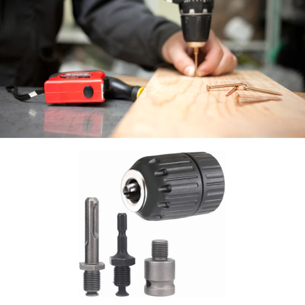 4 Pcs 10Mm Impact Drill Chuck Adapter Set With Hex Shank, Electric Wrench Converter 8001371414009