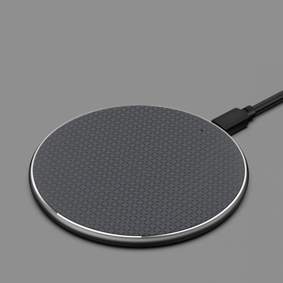 Wireless Phone Charger 15W, Aluminum Alloy, Fast Charging Station Black 8791371414528