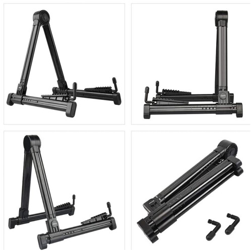 Supporto per chitarra pieghevole compatto a forma di A per chitarre elettriche, folk e classiche 2