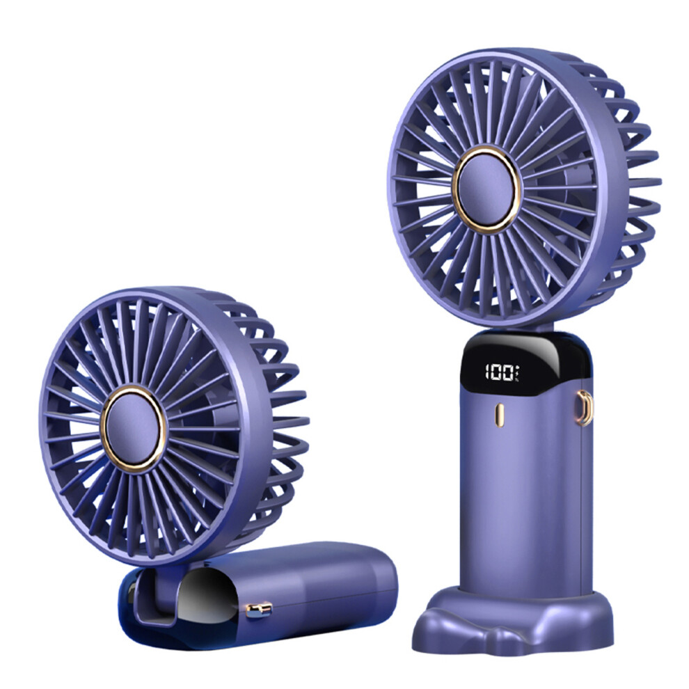 Rechargeable Mini Handheld Fan 5 Speeds, 90 Foldable Desk Fan With Lanyard 8711378509041