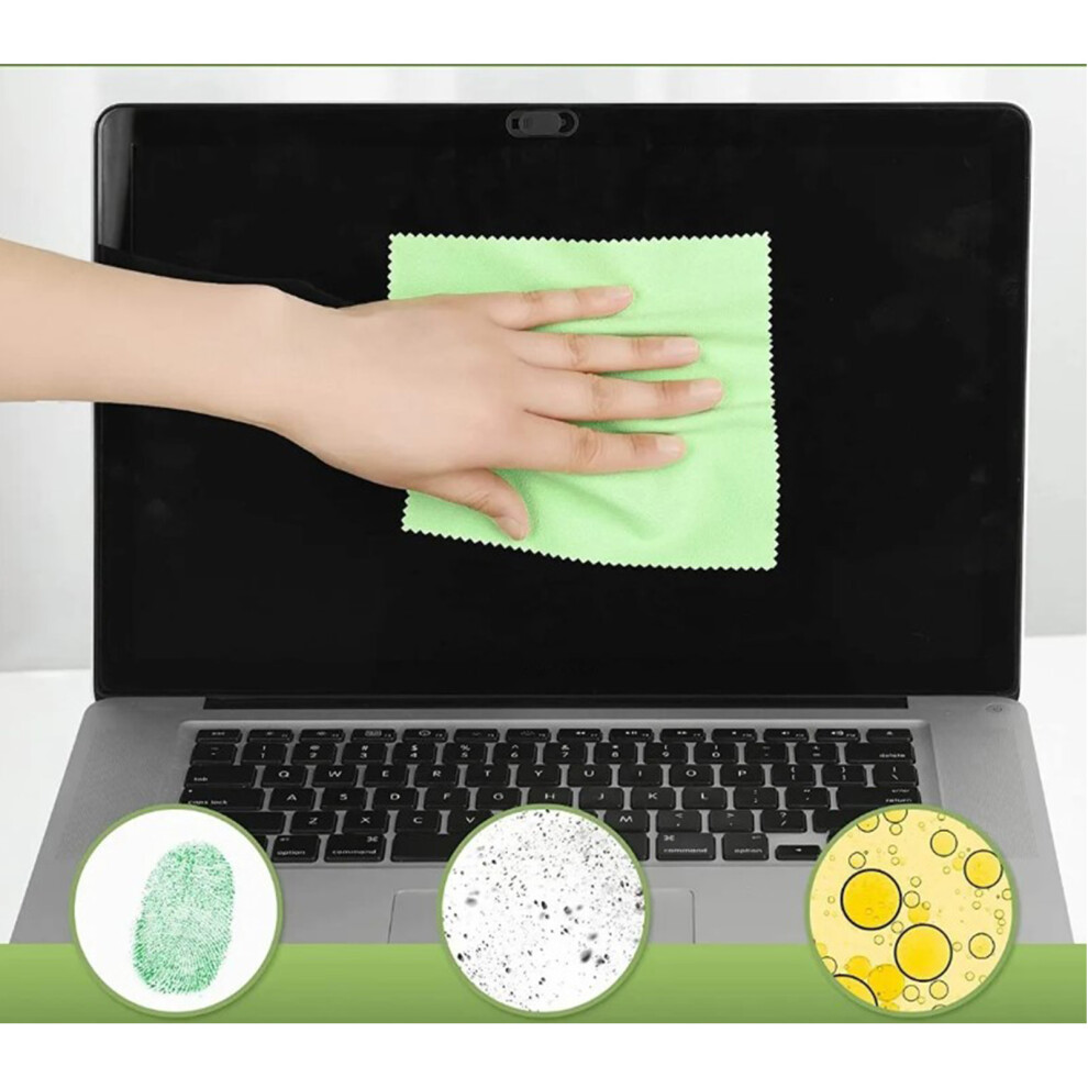 100Pcs Colorful 13x13cm Microfiber Eyeglasses Cleaning Cloths, 4 Colors