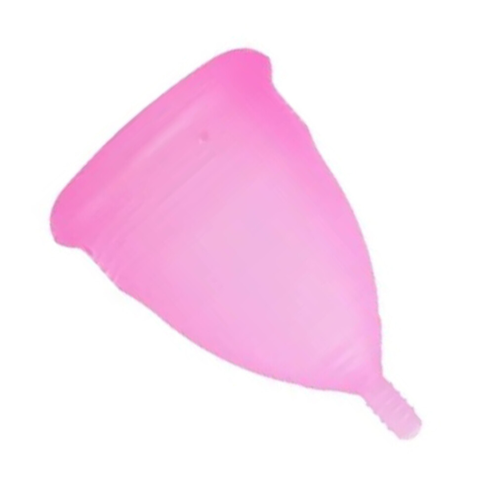 Pink Soft Silicone Menstrual Cup For Women, L, 6.6X4.5cm