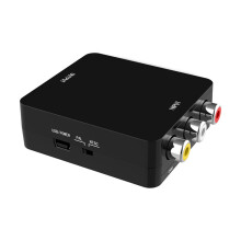 RCA to HDMI Converter, AV to HDMI Converter with 1080P Output for PS2 Xbox N64 WII STB VHS VCR DVD Players, Supports PAL NTSC Signal Processing and Co