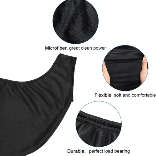 Bowling Bag With  Flexible Polishing Cloth, Black Polyester, Adjustable Strap, Size Standard 1